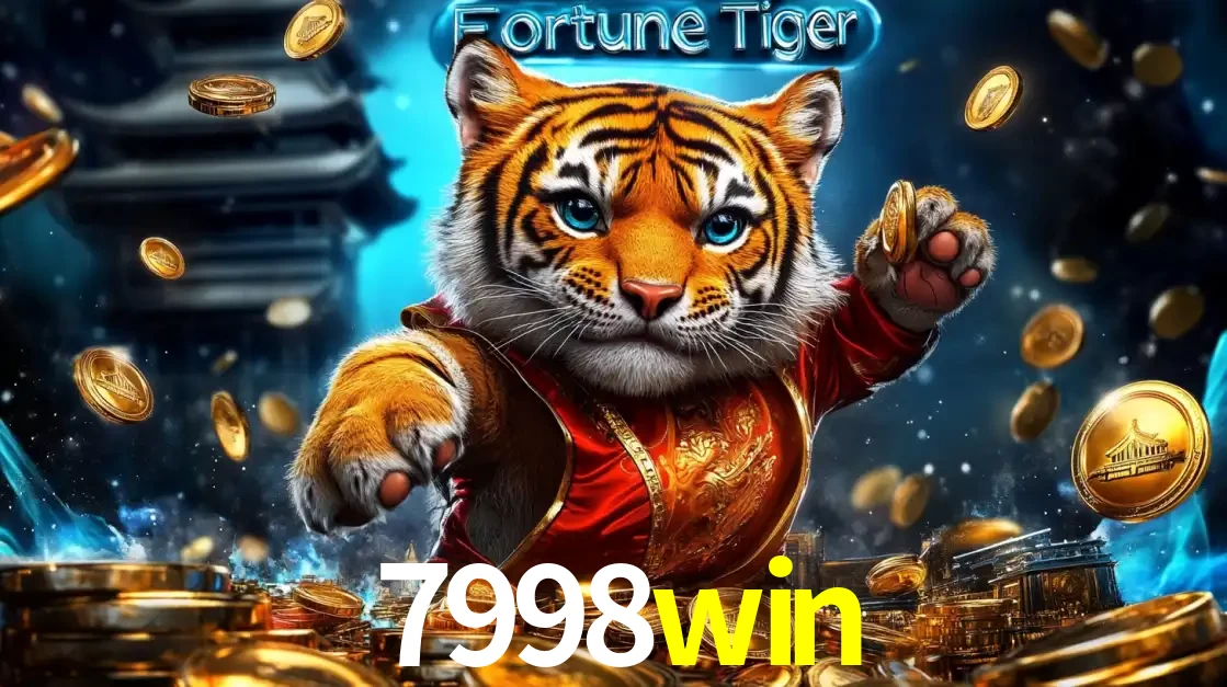 Imagem promocional do jogo de slot Fortune Tiger, com um tigre majestoso em traje tradicional cercado por uma fortuna em moedas de ouro, disponível agora no cassino 7998win.